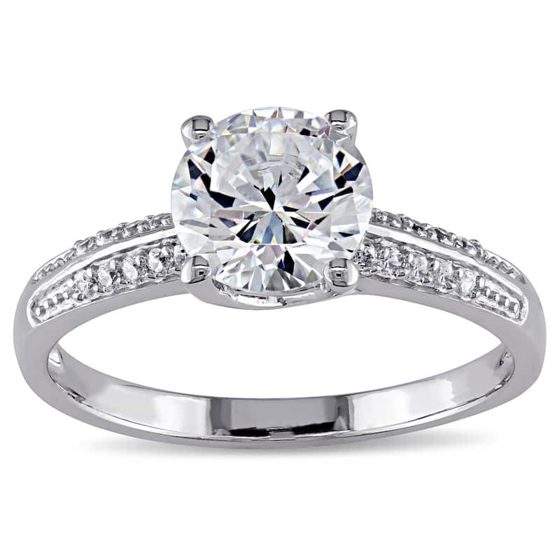 Miadora Sterling Silver Round-cut Prong-set Clear Cubic Zirconia Engagement-style Ring - 5