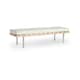 preview thumbnail 2 of 5, Strick & Bolton Andalucia Modern White Leather Bench Large 60-inch