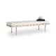 preview thumbnail 5 of 5, Strick & Bolton Andalucia Modern White Leather Bench Large 60-inch