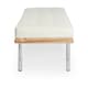 preview thumbnail 3 of 5, Strick & Bolton Andalucia Modern White Leather Bench Large 60-inch