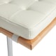 preview thumbnail 7 of 5, Strick & Bolton Andalucia Modern White Leather Bench Large 60-inch