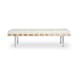 preview thumbnail 4 of 5, Strick & Bolton Andalucia Modern White Leather Bench Large 60-inch