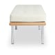 preview thumbnail 4 of 5, Strick & Bolton Andalucia Modern White Leather Bench (50 inches long)