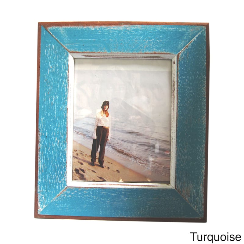 Handmade Recycled Boatwood 8x10-inch Picture Frame (Thailand)