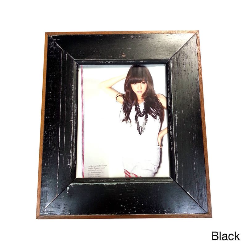 Handmade Recycled Boatwood 8x10-inch Picture Frame (Thailand)