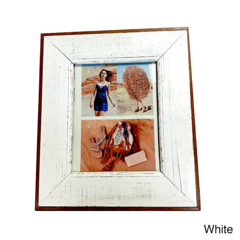 Handmade Recycled Boatwood 8x10-inch Picture Frame (Thailand)