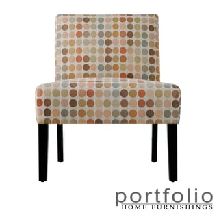 Portfolio Niles Beige Retro Dot Armless Chair PORTFOLIO Chairs