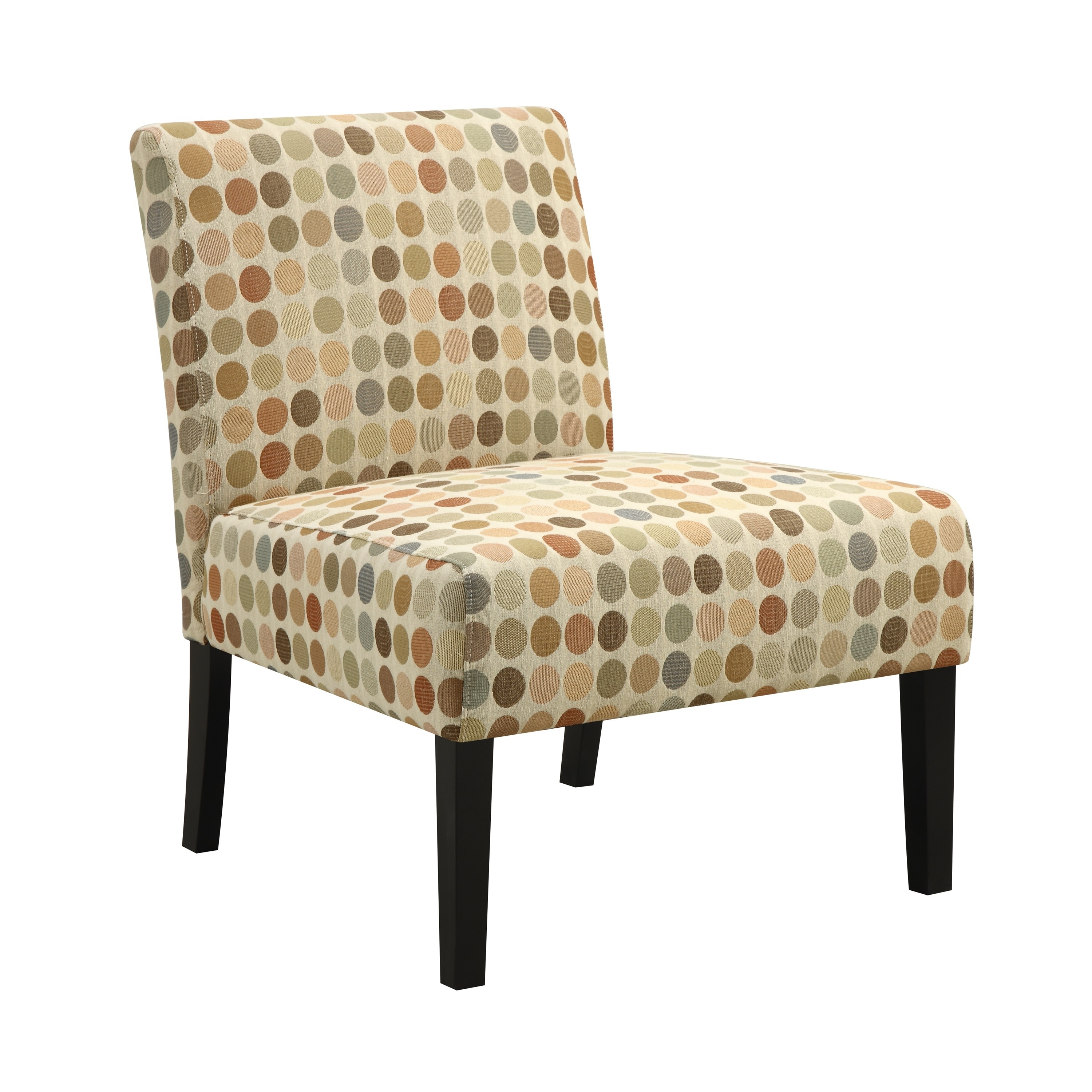 Portfolio Niles Beige Retro Dot Armless Chair