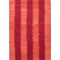 Shop Hand-Tufted Lineage Orange Wool Rug - 5' x 8' - Free Shipping ...