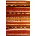 Hand-woven Orange Jute Rug (6' x 9') - 6' x 9'