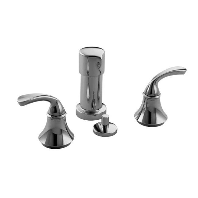 Kohler K 10279 4 cp Polished Chrome Forte Bidet Faucet With Sculpted Lever Handles