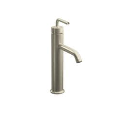 Kohler K 14404 4A BN Vibrant Brushed Nickel Purist Tall Single Control Lavatory Faucet With Straight Lever Handle P13361272 