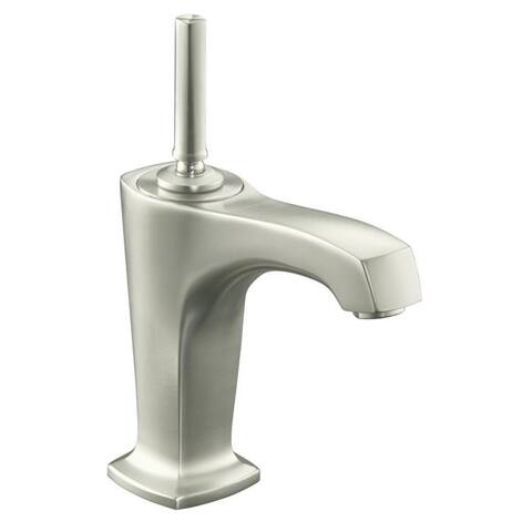 Kohler K-16230-4-BN Vibrant Brushed Nickel Margaux Single-Control Lavatory Faucet with 5-3/8" Spout and Lever Handle