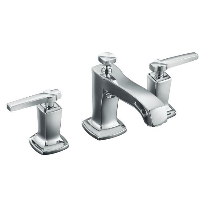 Kohler K 16232 4 cp Polished Chrome Margaux Widespread Lavatory Faucet With Lever Handles