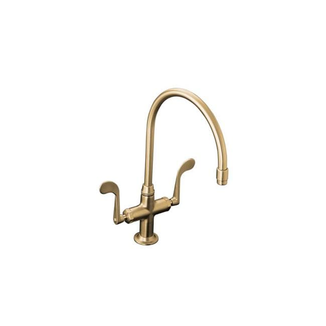 Kohler K 8762 bv Vibrant Brushed Bronze Essex Two handle Sink Faucet With Wristblade Handles