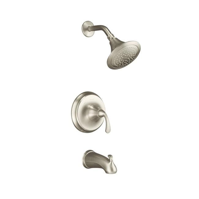 Kohler K t10275 4 bn Vibrant Brushed Nickel Forte Rite temp Pressure balancing Bath And Shower Faucet Trim, Valve Not Included