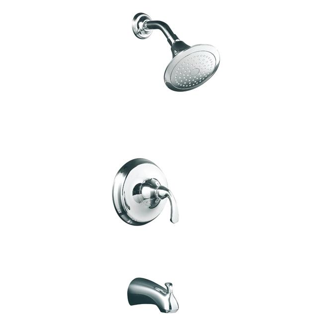 Kohler K t10275 4 cp Polished Chrome Forte Rite temp Pressure balancing Bath And Shower Faucet Trim, Valve Not Included