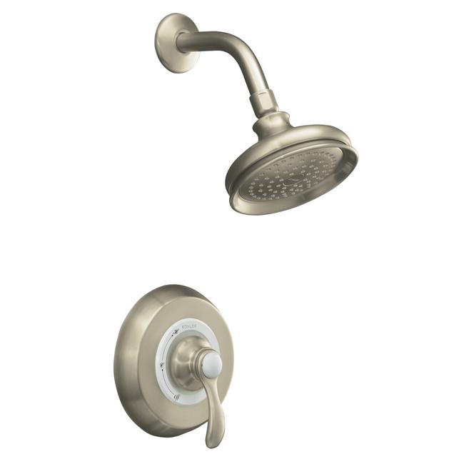 Kohler K t12014 4 bn Vibrant Brushed Nickel Fairfax Rite temp Pressure balancing Shower Faucet Trim With Lever Handle, Valve Not