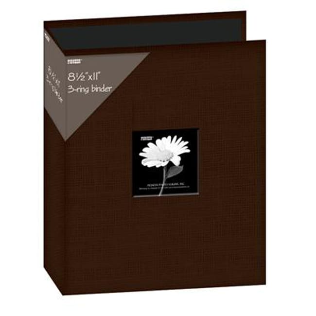 Pioneer 8.5x11 inch Chocolate Brown 3 ring Memory Book Binder With Refill Pages (BrownFits 8.5 inch x 11 inch sheetsDimensions 11.75 inches wide x 12 inches high x 3 inches deepIncludes 20 bonus refill pages (10 sheet)3 ring bound fabric cover memory b