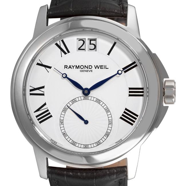 Raymond Weil Mens Tradition Black Strap Big Date Watch