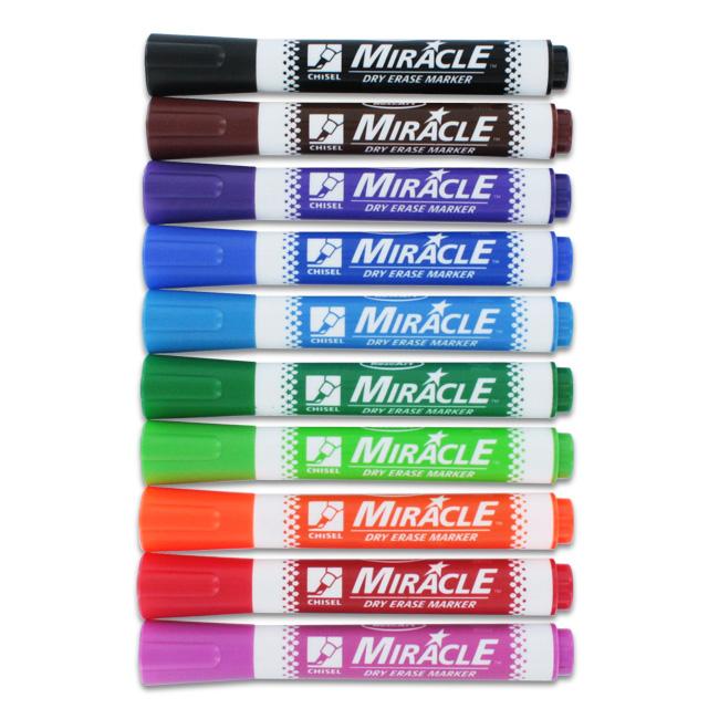 RoseArt Miracle Chisel tip Dry erase Markers (Pack of 10)