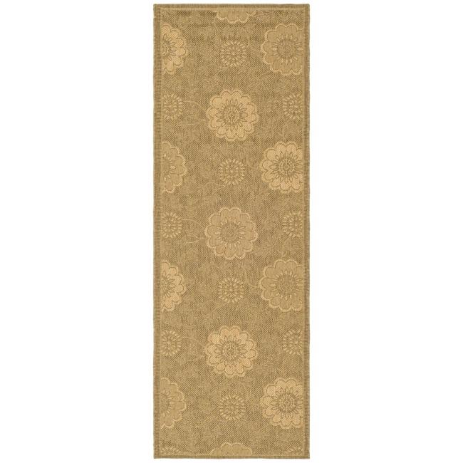 Indoor/ Outdoor Gold/ Natural Rug (22 X 911)