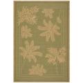 Safavieh Courtyard Ferns Green/ Natural Indoor/ Outdoor Rug - 5'3" x 7'7"