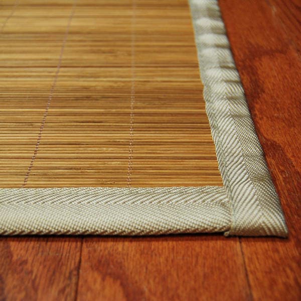 Handmade Asian Hand-woven Natural Rayon from Bamboo Rug - 1'9 x 2'10