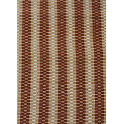 Handmade Brown Striped Rayon from Bamboo Rug - 2' x 3'