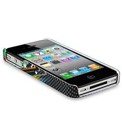 Rainbow Star Slim Fit Rubber Coated Case for Apple iPhone 4 Eforcity Cases & Holders