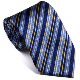 Platinum Ties Men's Striped 'Yellow Glow' Tie
