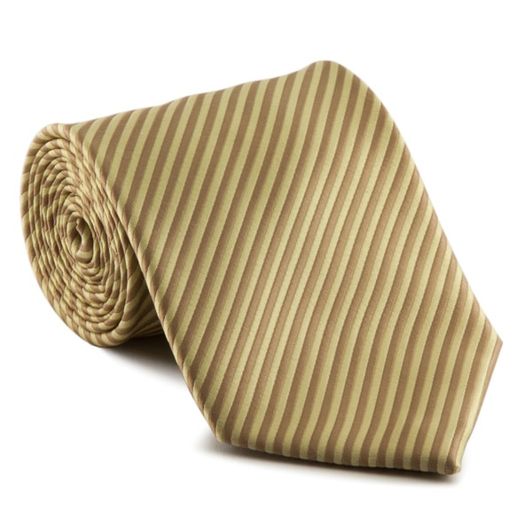 Platinum Ties Men's Striped 'Tan Cookie' Tie Platinum Ties Ties