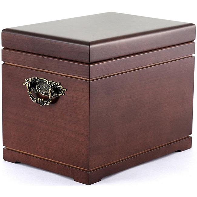 Deluxe All natural Mahogany Urn And Chest