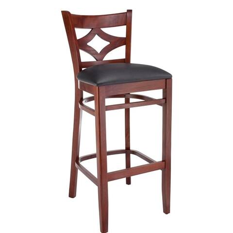 Diamond Back Cream Vinyl Bar Stool