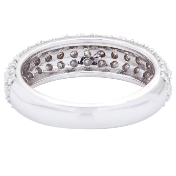 G-H,I2-I3 Size-6 Diamond Wedding Band in 10K White Gold 1//10 cttw,