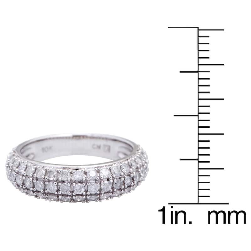 Miadora 3/4 CT Diamond TW Fashion Ring 10k White Gold GH I2;I3