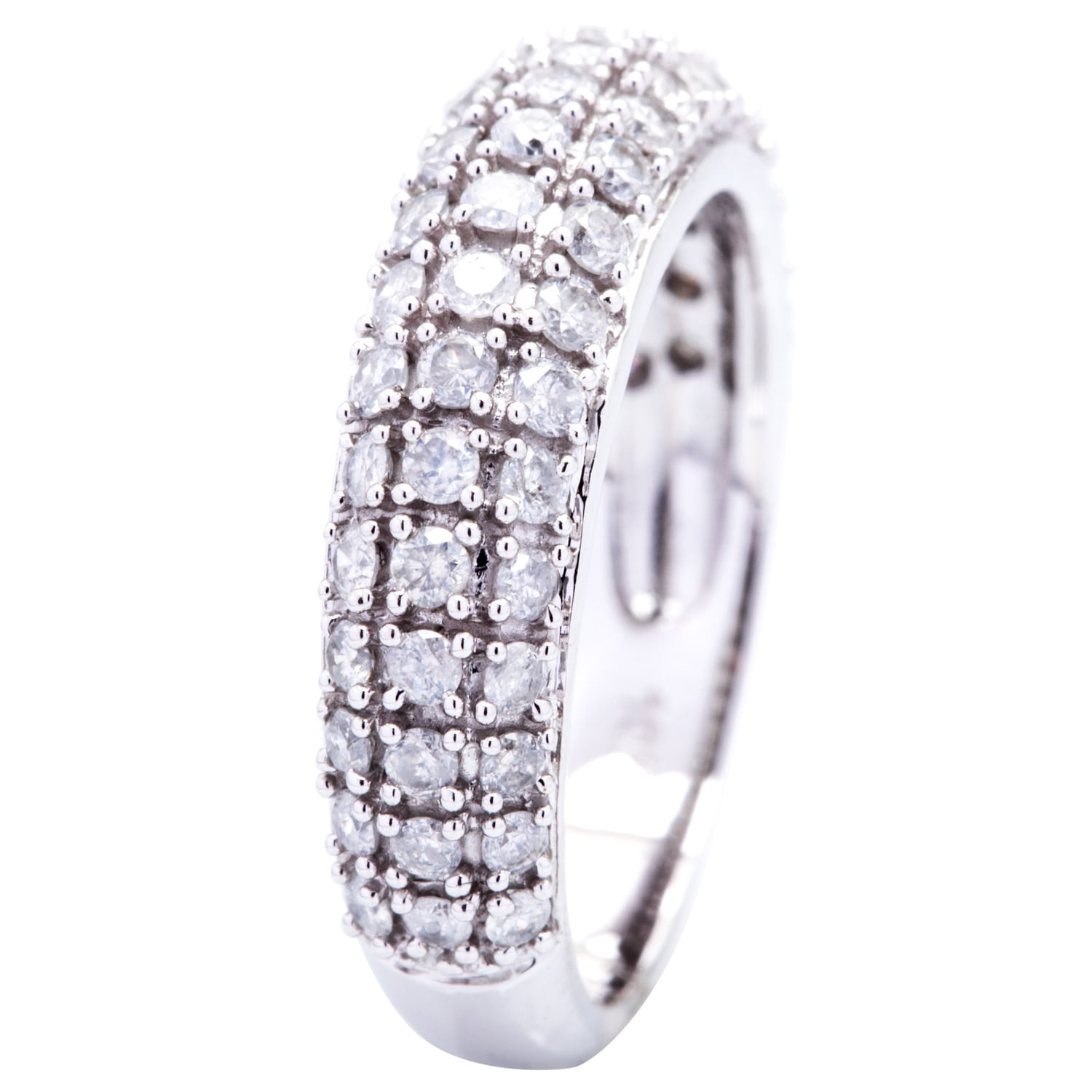 1//10 cttw, Size-3.25 G-H,I2-I3 Diamond Wedding Band in Sterling Silver