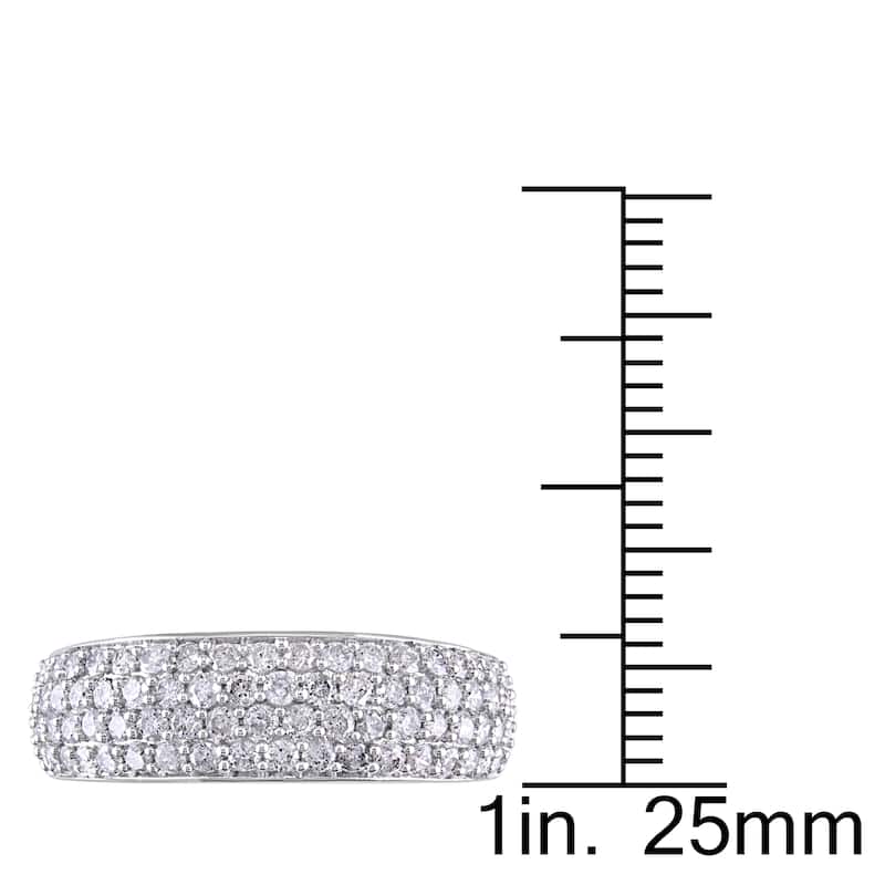 Miadora 10k White Gold 1ct TDW Pave Diamond Ring (G-H, I2-I3)