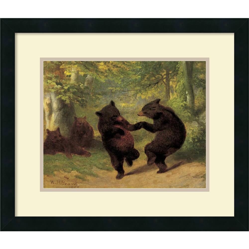 Framed Art Print 'Dancing Bears' by William Beard 21 x 18-inch