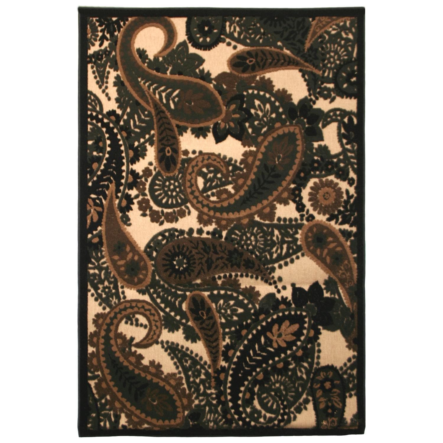 Beige Indoor/ Outdoor Floral Rug (8 X 10)