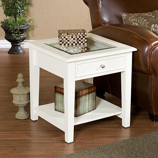 Copper Grove Hightower Off White End Display Table Copper Grove Hightower Off White End Display Table