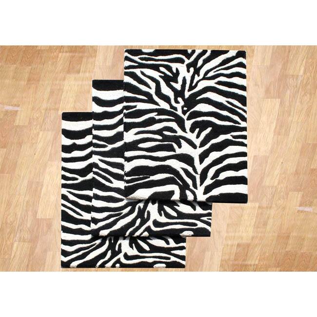 Alliyah Handmade Black New Zealand Blend Wool Rug - 2' x 3'