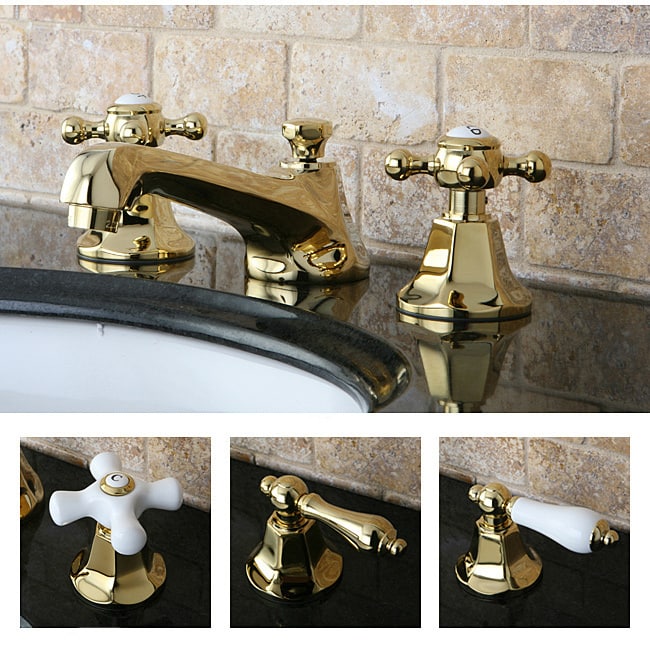 Kingston Brass Metropolitan Polished Brass Widespread Bathroom Faucet