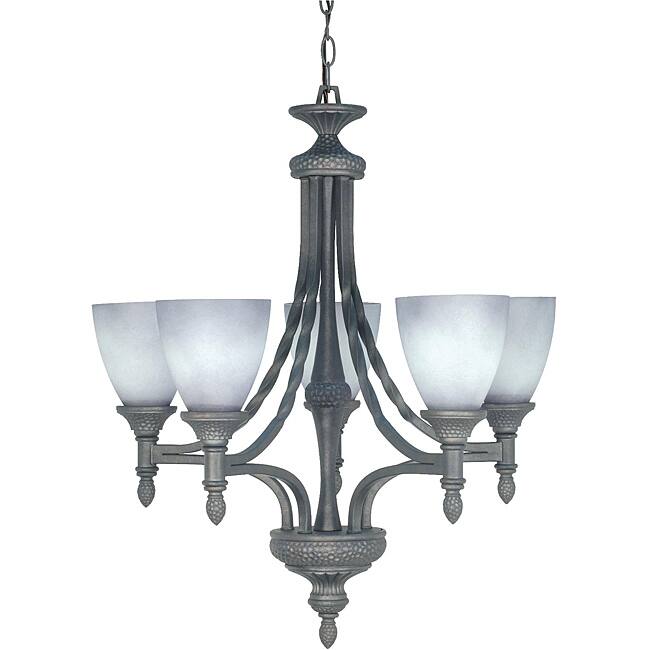 Nottingham 5-light Pumice Stone Chandelier