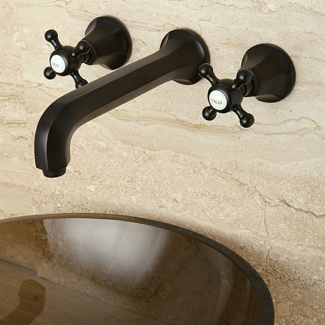 Metropolitan Oil Rubbed Bronze Wall Mount Vessel Sink Bathroom Faucet ...