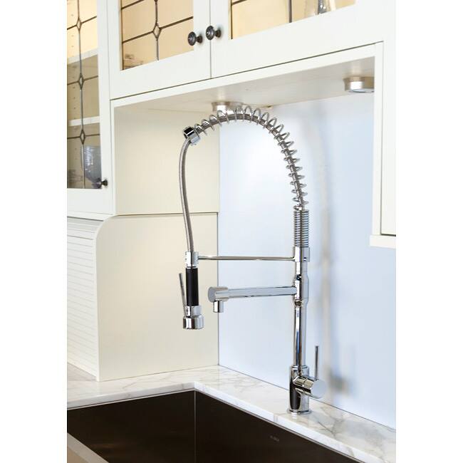 Cusinxel 27-inch Spiral Pulldown Chrome Kitchen Faucet