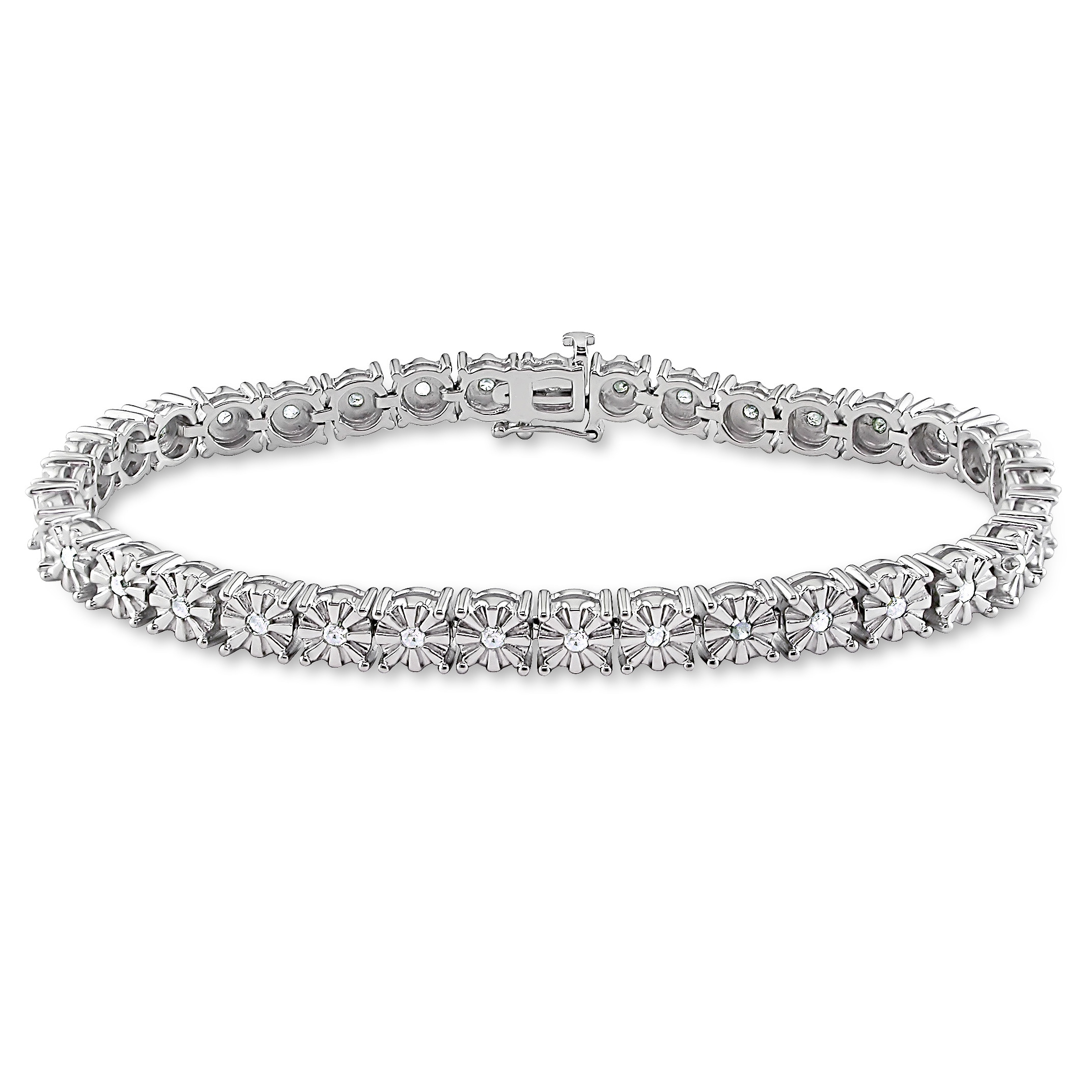 silver 1 2ct tdw diamond tennis bracelet h i i3 msrp $ 259 99 today