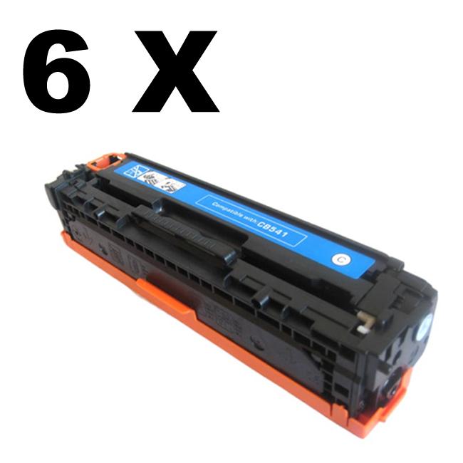 HP CB541A Compatible Cyan Laser Toner (Pack of 6)