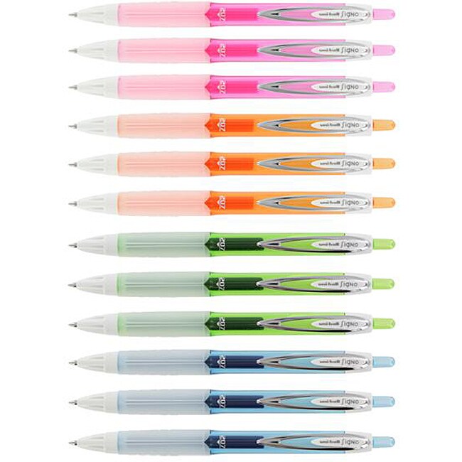 Shop Uni Ball Signo 207 Retractable Assorted Gel Ink Pens (Pack of 12
