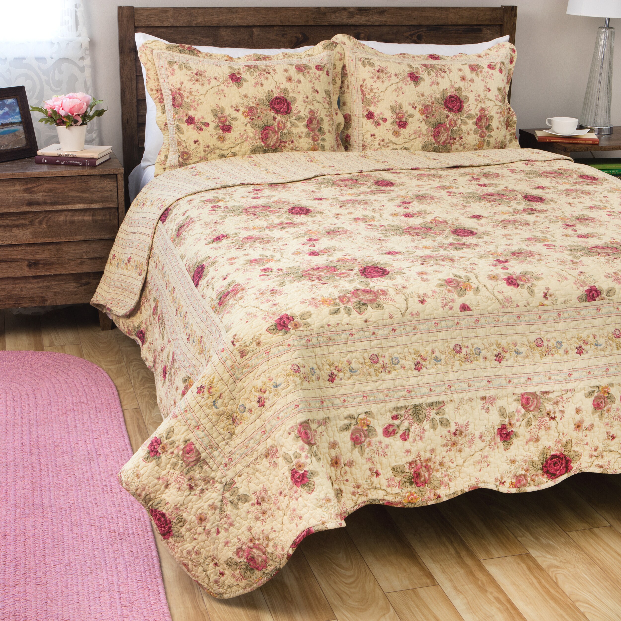 shop-greenland-home-fashions-antique-rose-full-queen-size-3-piece-quilt-set-free-shipping